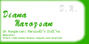 diana marozsan business card